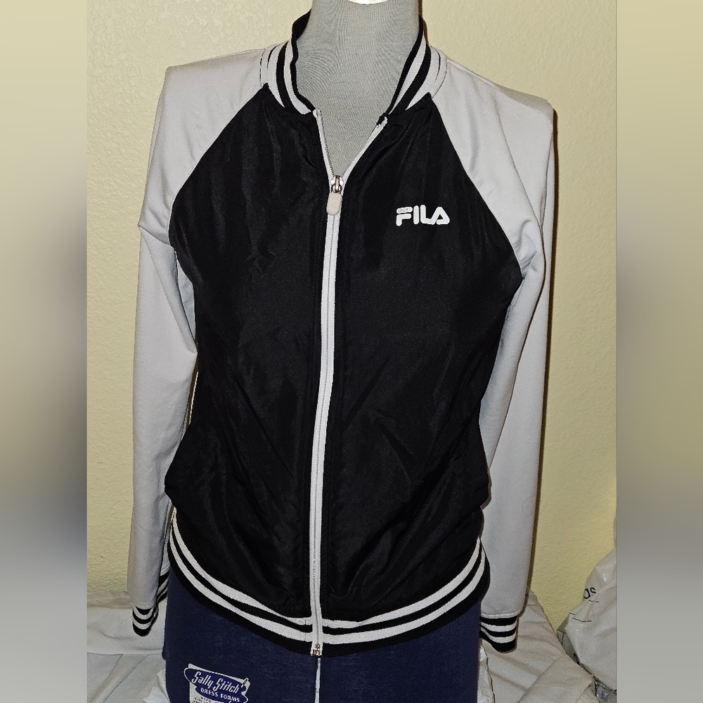 Fila Black and White Zip-Up Jacket
